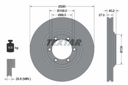 DISC FRANA TEXTAR 92174803 - Compatibil cu CHEVROLET, HOLDEN, ISUZU