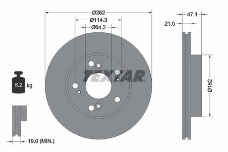 Disc frana Textar 92175803