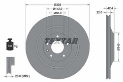 DISC FRANA TEXTAR 92177005 - Compatibil cu AUDI, BENTLEY, VW