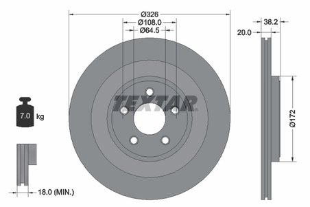 DISC FRANA TEXTAR 92178005 - Compatibil cu DAIMLER, JAGUAR