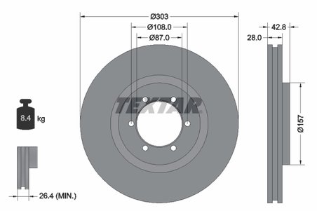 Disc frana Textar 92180003