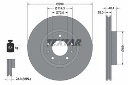 Disc frana Textar 92180703