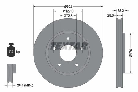 Disc frana Textar 92181503