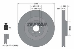 Disc frana Textar 92184203
