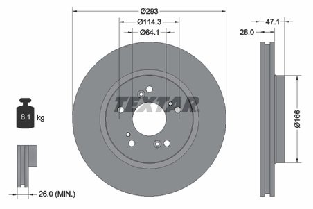 Disc frana Textar 92184803