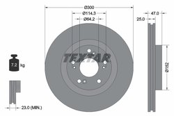 DISC FRANA TEXTAR 92186503 - Compatibil cu HONDA