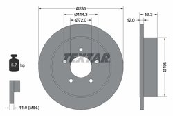 Disc frana Textar 92194003