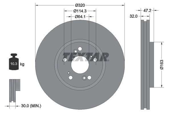 DISC FRANA TEXTAR 92194900 - Compatibil cu HONDA
