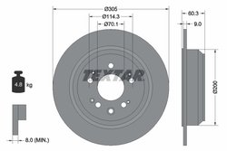 DISC FRANA TEXTAR 92195100 - Compatibil cu HONDA