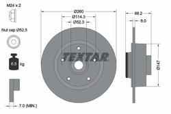 DISC FRANA TEXTAR 92195900 - Piesa auto compatibila cu mai multe marci