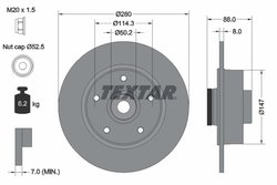 DISC FRANA TEXTAR 92196000 - Piesa auto compatibila cu mai multe marci