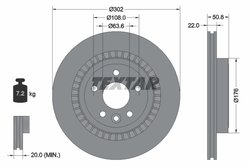DISC FRANA TEXTAR 92196403 - Compatibil cu VOLVO, VOLVO ASIA