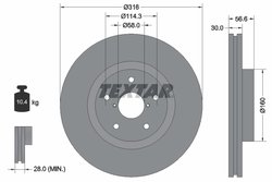 DISC FRANA TEXTAR 92199203 - Compatibil cu SUBARU