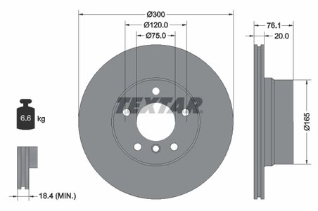 DISC FRANA TEXTAR 92199503 - Compatibil cu BMW