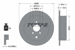 DISC FRANA TEXTAR 92200000 - Compatibil cu SCION, SUBARU, TOYOTA