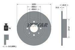 Disc frana Textar 92202303