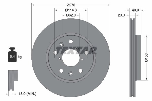 DISC FRANA TEXTAR 92204703 - Compatibil cu SUZUKI