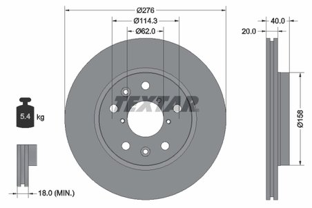 DISC FRANA TEXTAR 92204703 - Compatibil cu SUZUKI