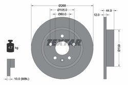 Disc frana Textar 92205503