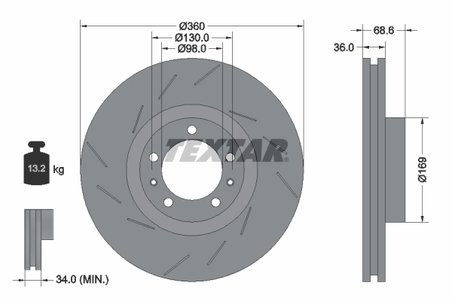 Disc frana Textar 92214005