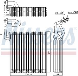 Evaporator aer conditionat Nissens 92214