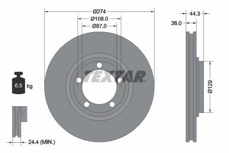 Disc frana Textar 92221800