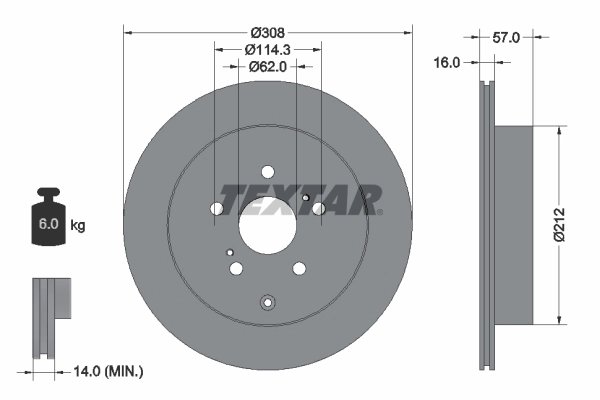 Disc frana Textar 92222200