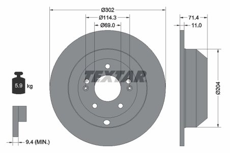 Disc frana Textar 92223403