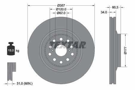 Disc frana Textar 92224203