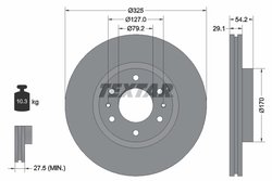 DISC FRANA TEXTAR 92226200 - Compatibil cu BUICK, CHEVROLET, GMC, ISUZU, SAAB