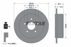 Disc frana Textar 92227700