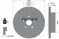 DISC FRANA TEXTAR 92227803 - Compatibil cu SUBARU