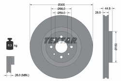 DISC FRANA TEXTAR 92228503 - Compatibil cu ALFA ROMEO