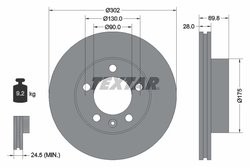 DISC FRANA TEXTAR 92228603 - Compatibil cu NISSAN, OPEL, RENAULT, VAUXHALL
