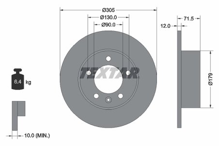 Disc frana Textar 92228700