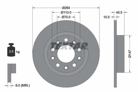 Disc frana Textar 92230203