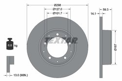 DISC FRANA TEXTAR 92230503 - Compatibil cu LAND ROVER