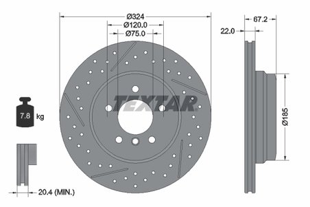 DISC FRANA TEXTAR 92231203 - Compatibil cu BMW