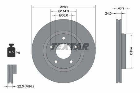 Disc frana Textar 92232205