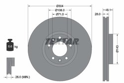 Disc frana Textar 92232305