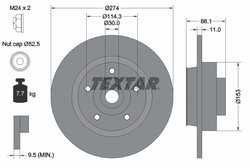 DISC FRANA TEXTAR 92232603 - Compatibil cu RENAULT, SAMSUNG