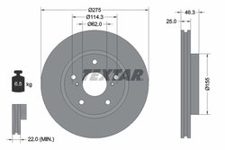 DISC FRANA TEXTAR 92232703 - Compatibil cu LEXUS, SCION, TOYOTA