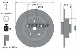 DISC FRANA TEXTAR 92233103 - Compatibil cu RENAULT, SAMSUNG