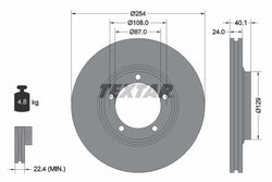 DISC FRANA TEXTAR 92234500 - Compatibil cu FENGXING, HYUNDAI, JAC