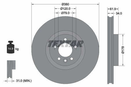 Disc frana Textar 92235605