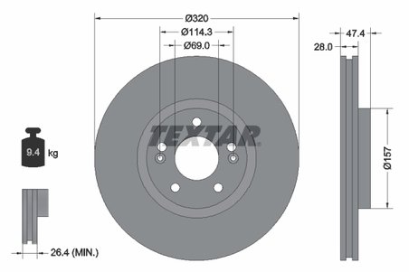 Disc frana Textar 92237805