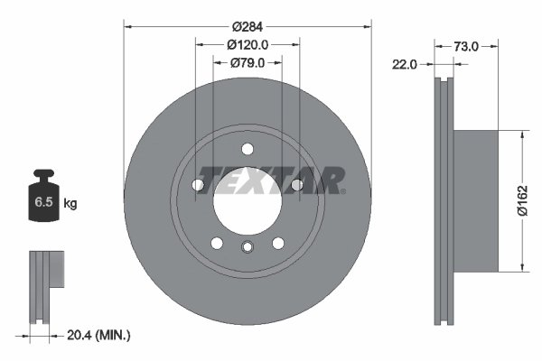 DISC FRANA TEXTAR 92238403 - Compatibil cu BMW