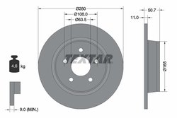 DISC FRANA TEXTAR 92238903 - Compatibil cu FORD, FORD (CHANGAN), FORD AUSTRALIA