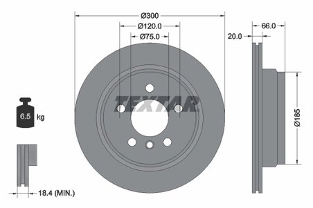 DISC FRANA TEXTAR 92239703 - Compatibil cu BMW, BMW (BRILLIANCE)