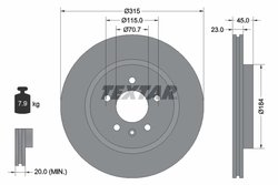 Disc frana Textar 92239803